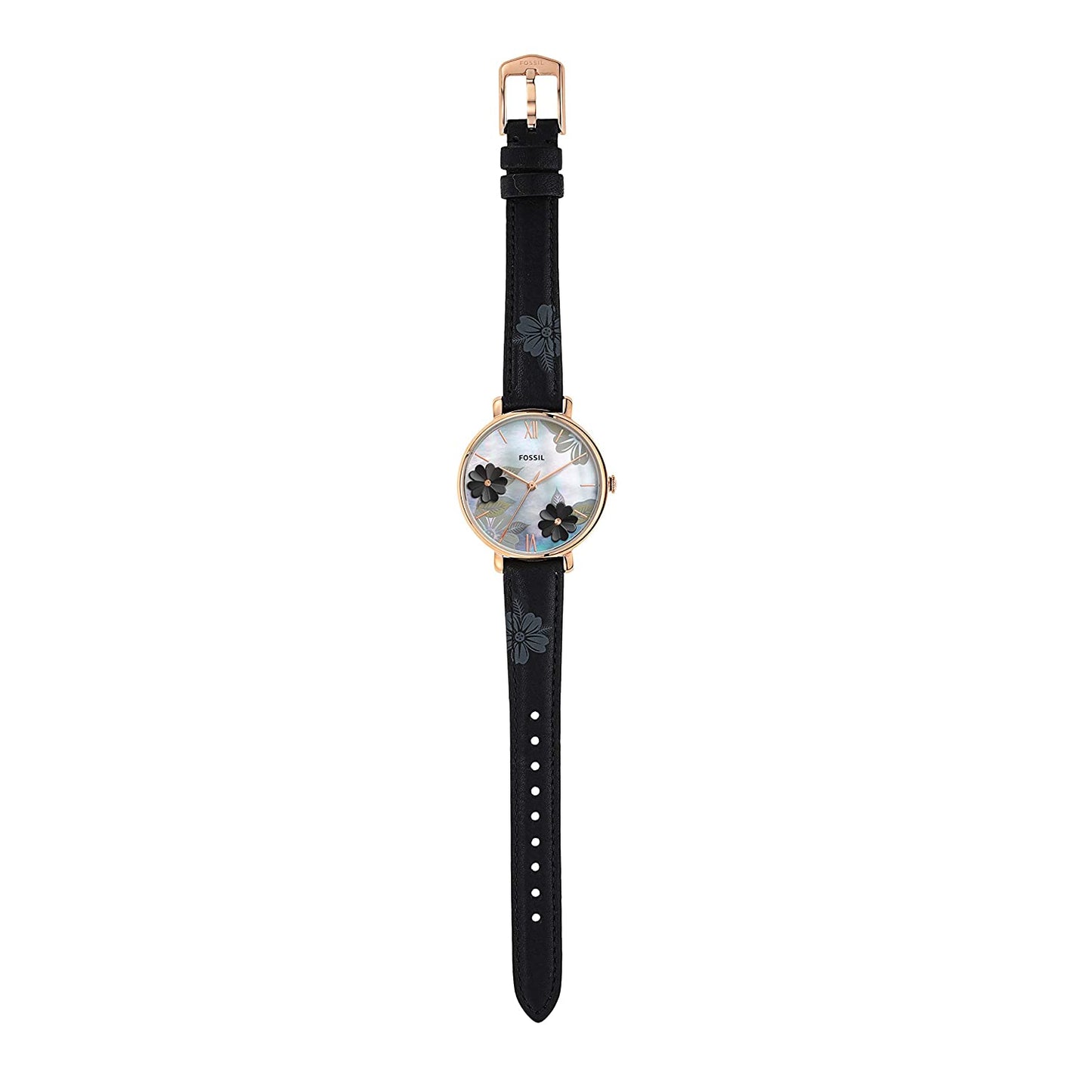 Ladies Jacqueline Watch (Rose-Gold/Black) | Fossil | Luby 