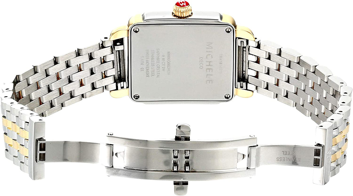 Deco Madison Mid Two-Tone 18K Gold Diamond Dial Watch | Michele | Luby 