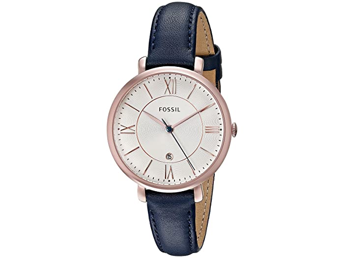 Ladies Jacqueline Watch (Navy Blue/Rose-Gold) | Fossil | Luby 