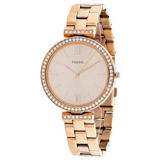 Madeline Three-Hand Rose Gold-Tone Stainless Steel Watch | Fossil | Luby 