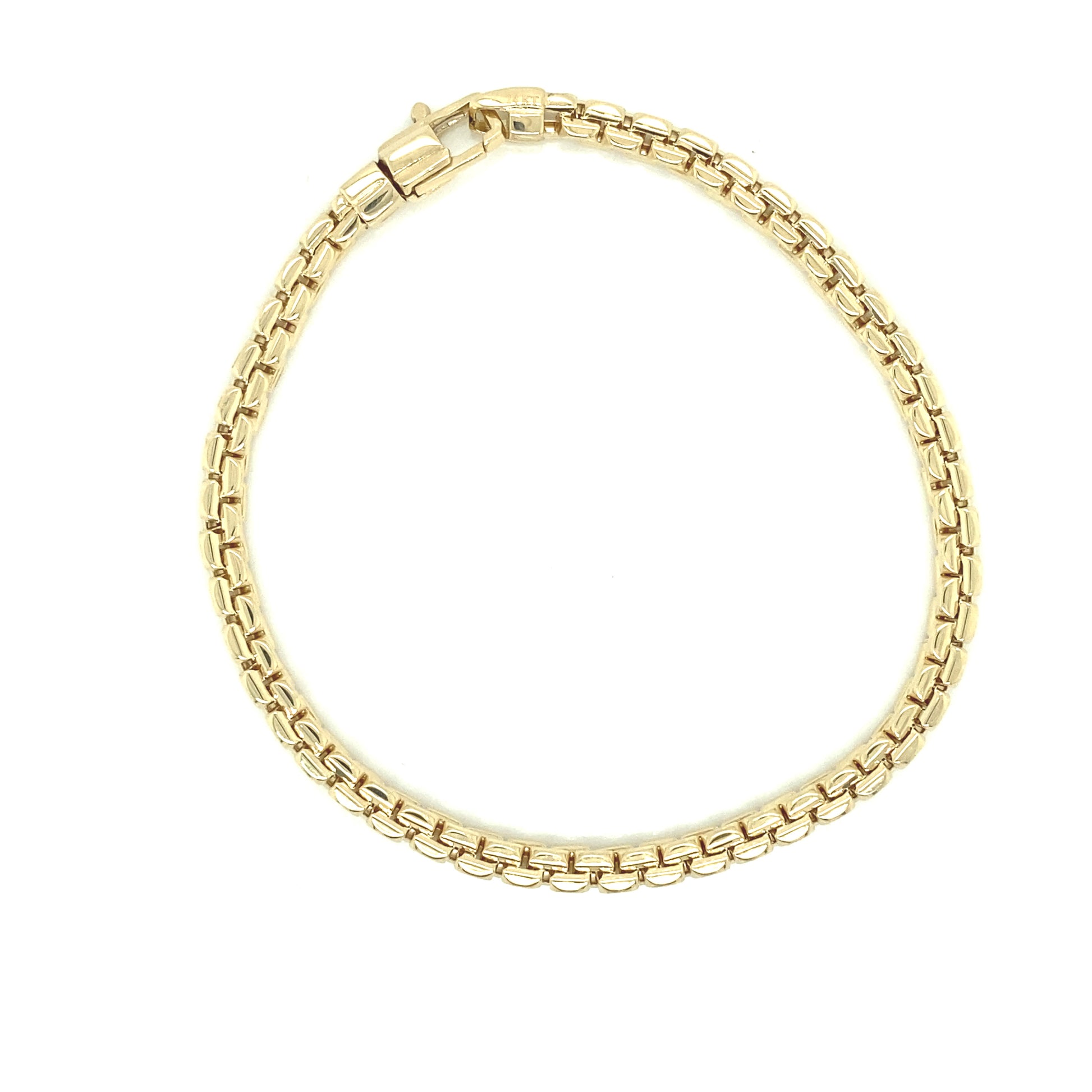 BOX ROUND DIAMOND CUT BRACELET | Luby Gold Collection | Luby 
