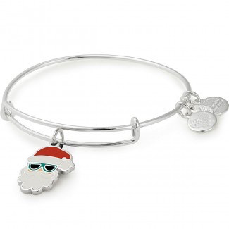 Infusion Sunglasses Santa Charm Bangle Bracelet (Silver) | Alex and Ani | Luby 