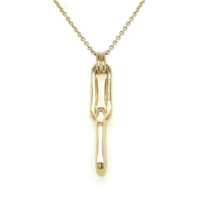 14k Gold Double Links Necklace