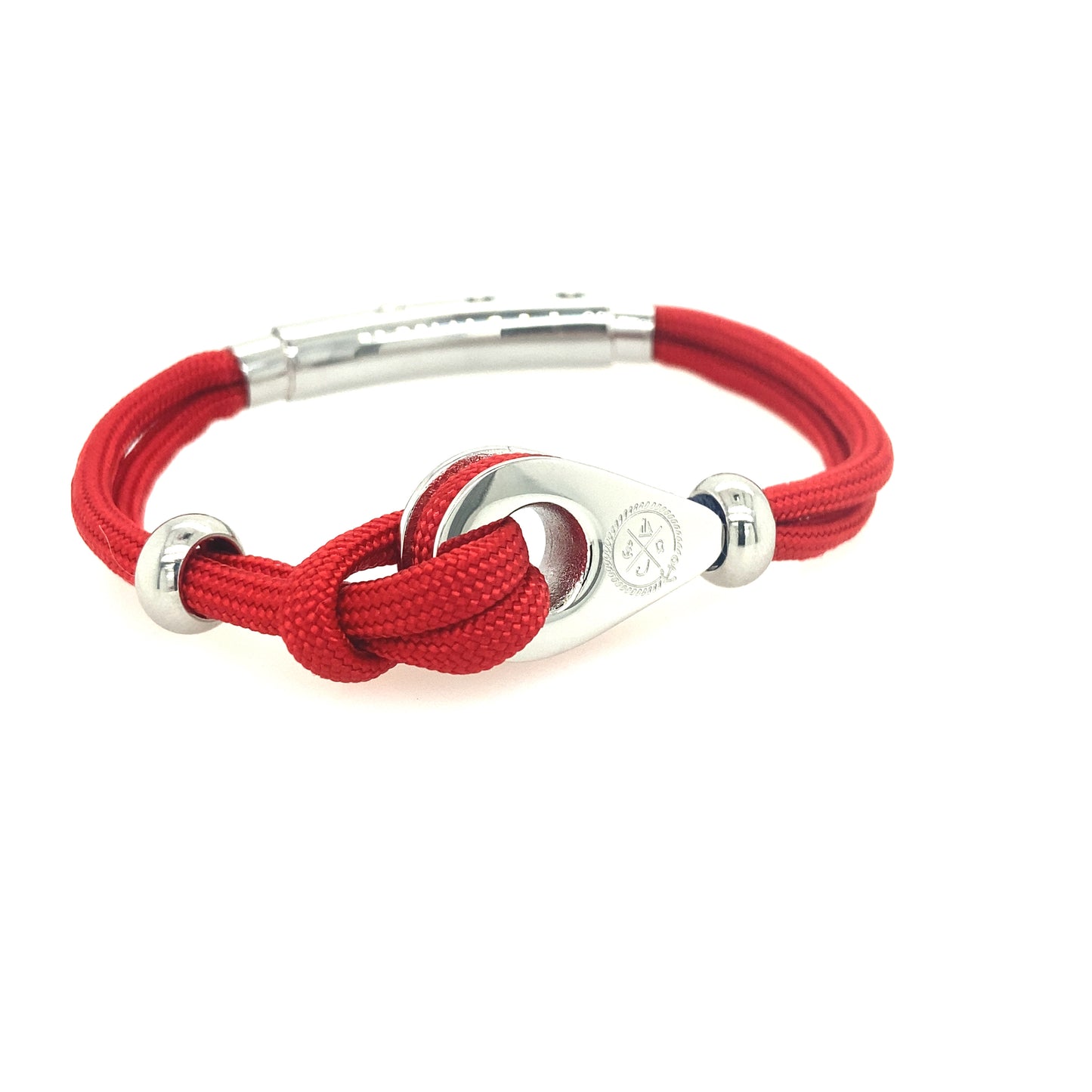 Double Cord W Pulley / Knot Beads Silver | Seaknots | Luby 