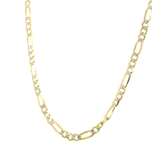 14k Gold Figaro Chain with Pave | Luby Gold Collection | Luby 