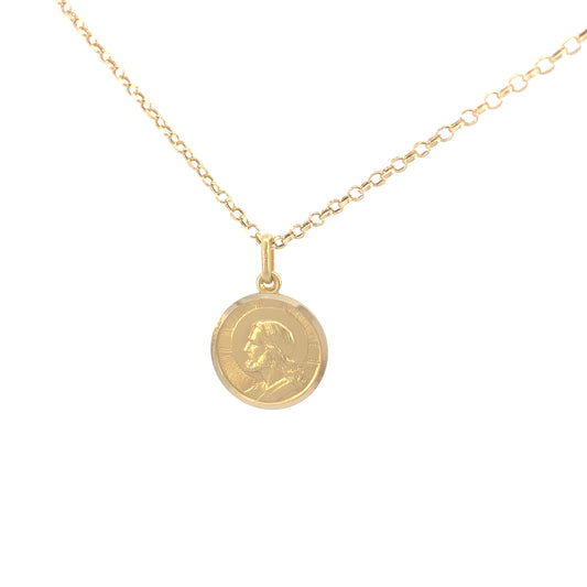 14K Gold Medallion Jesus | Luby Gold Collection | Luby 