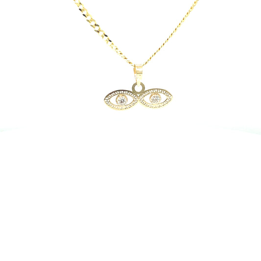 14K SANTA LUCIA EYES PENDANT | Luby Gold Collection | Luby 