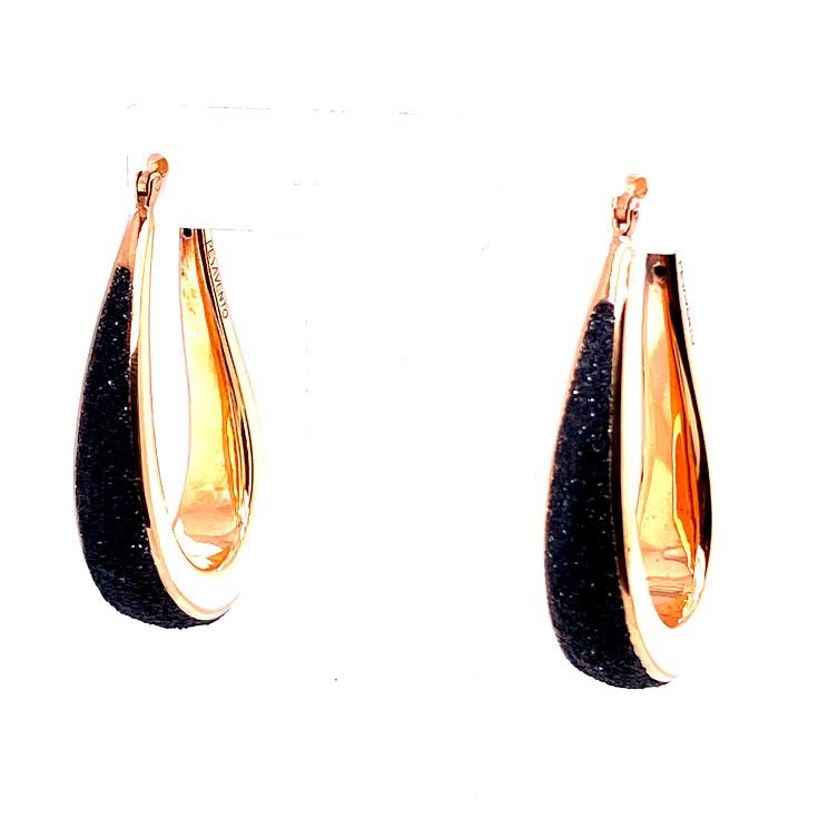 Earring Rose , Black Dust | Pesavento | Luby 