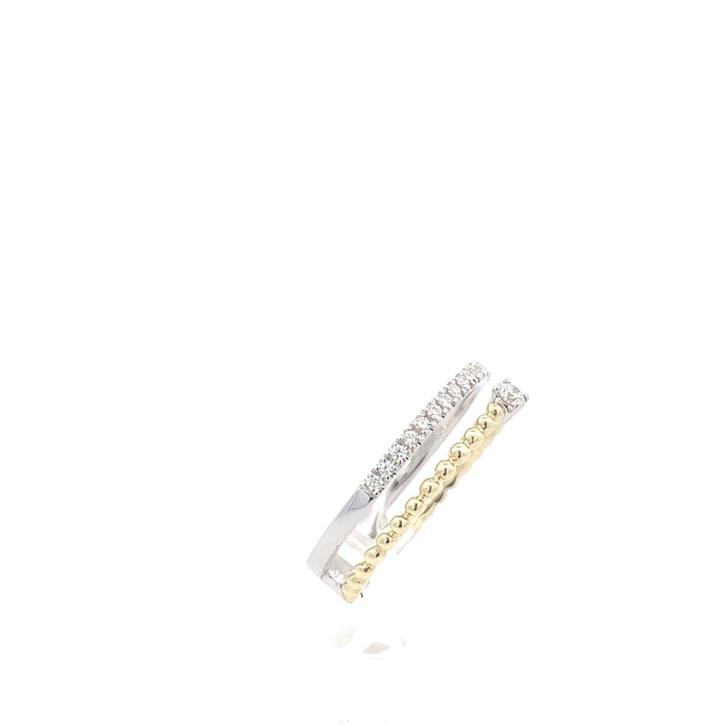 Zeghani 14K Two Tone Fashion Right Hang Ring | Zeghani | Luby 