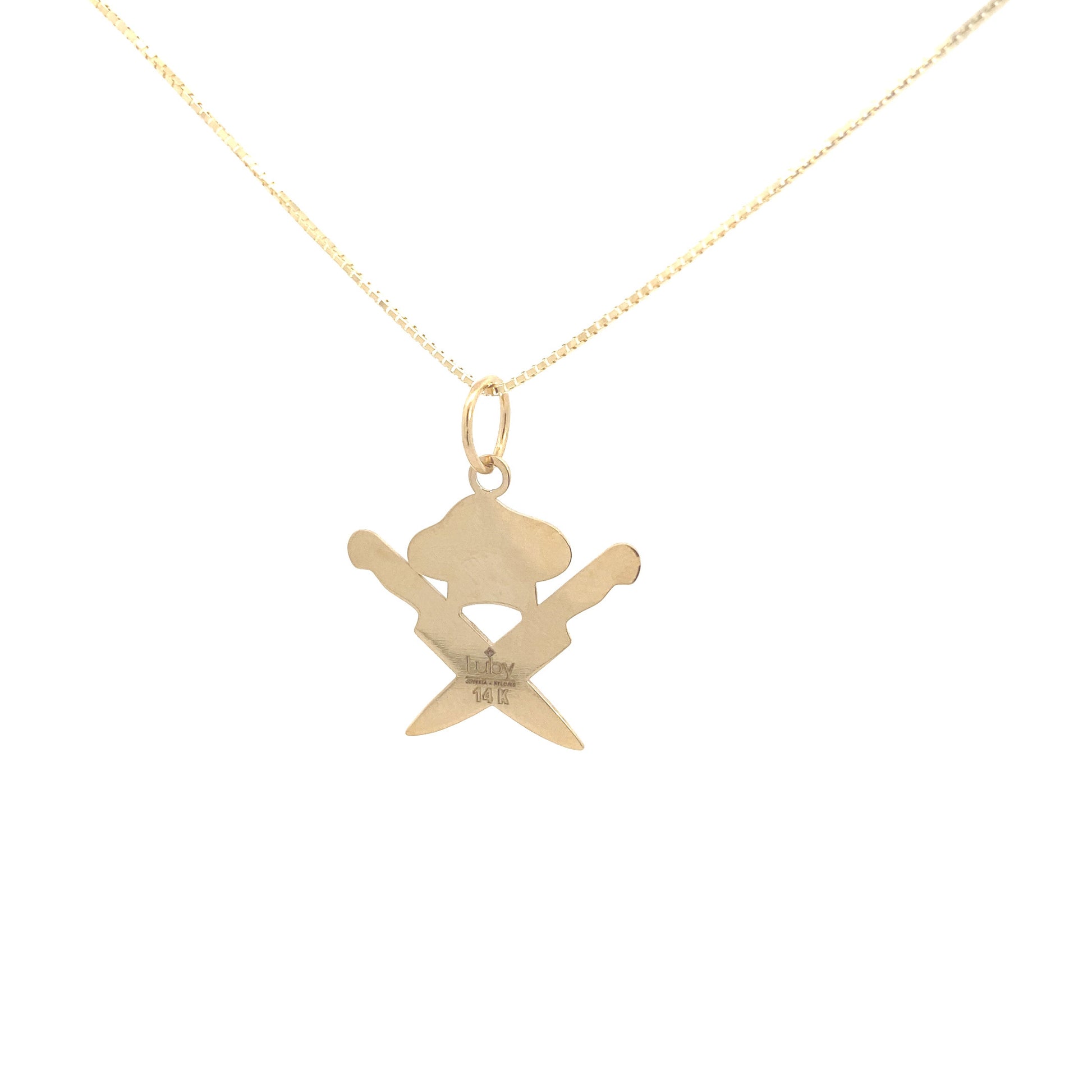 14K Gold Chef Pendant | Luby Gold Collection | Luby 