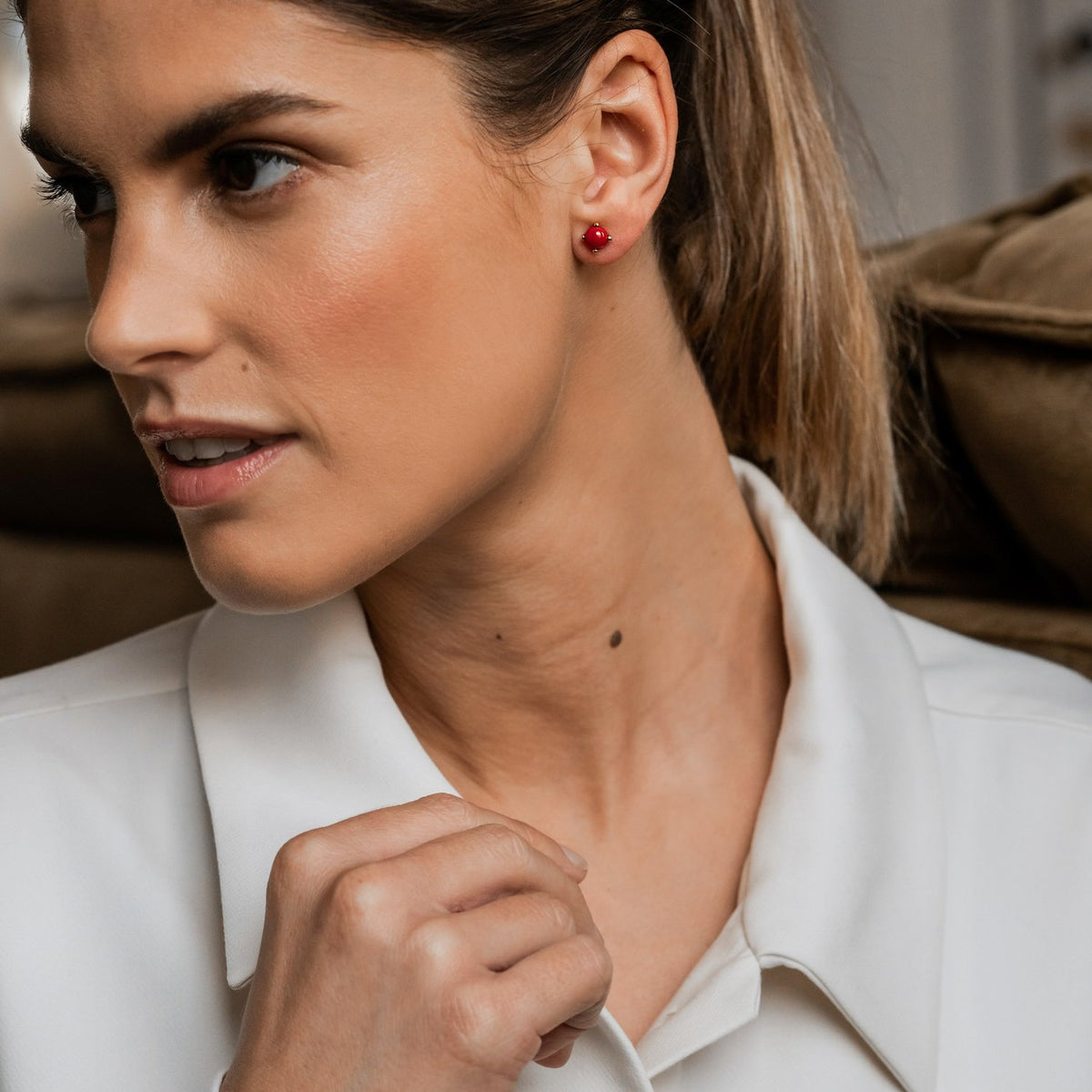 STONE GOLDEN STUDS | Ti Sento Milano | Luby 