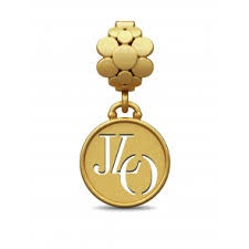 Dije de gota de flor de J-Lo (dorado)