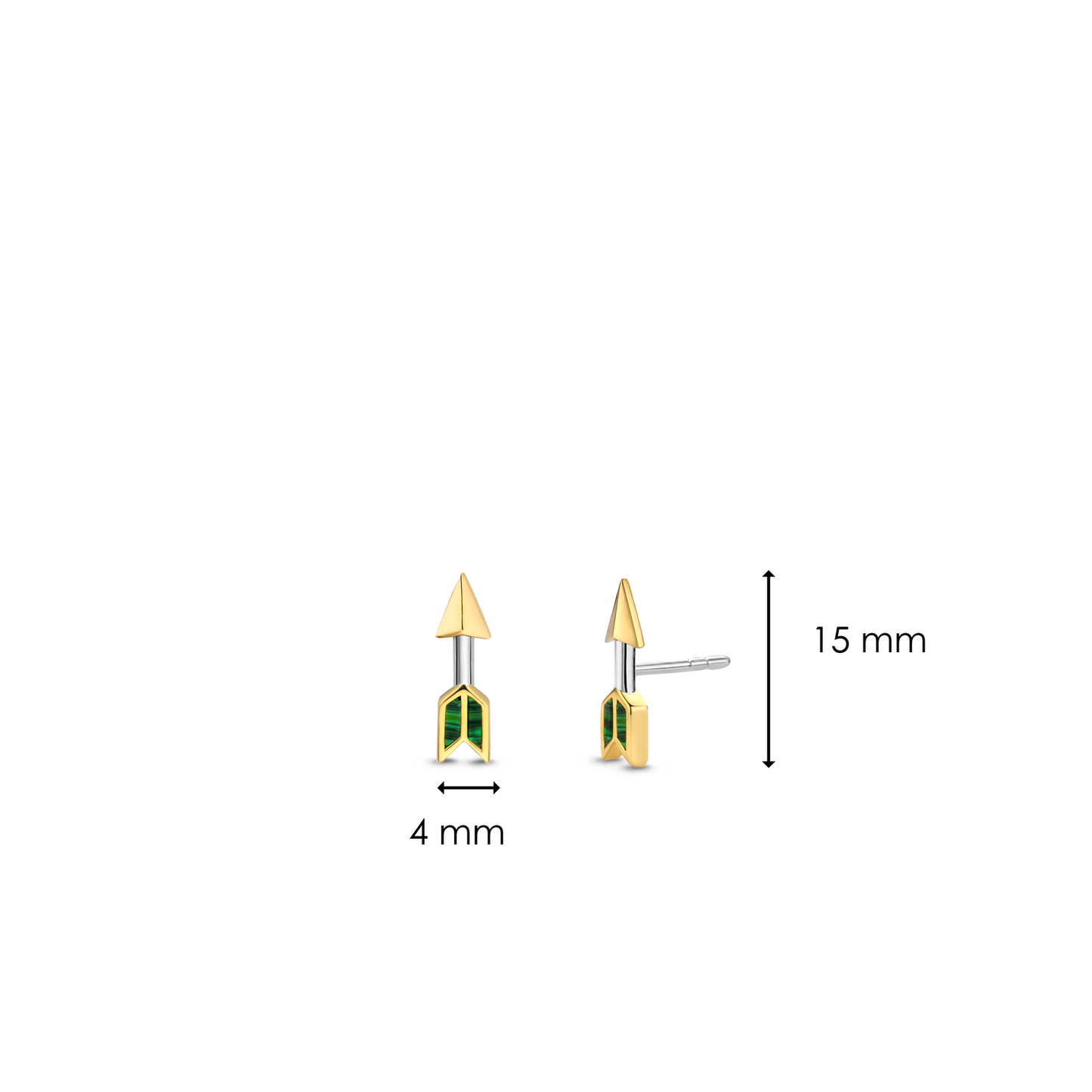 Malachite Arrow Stud Earrings | Ti Sento Milano | Luby 