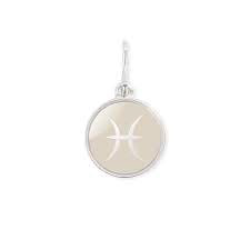 Pisces Etching Charm (Silver)
