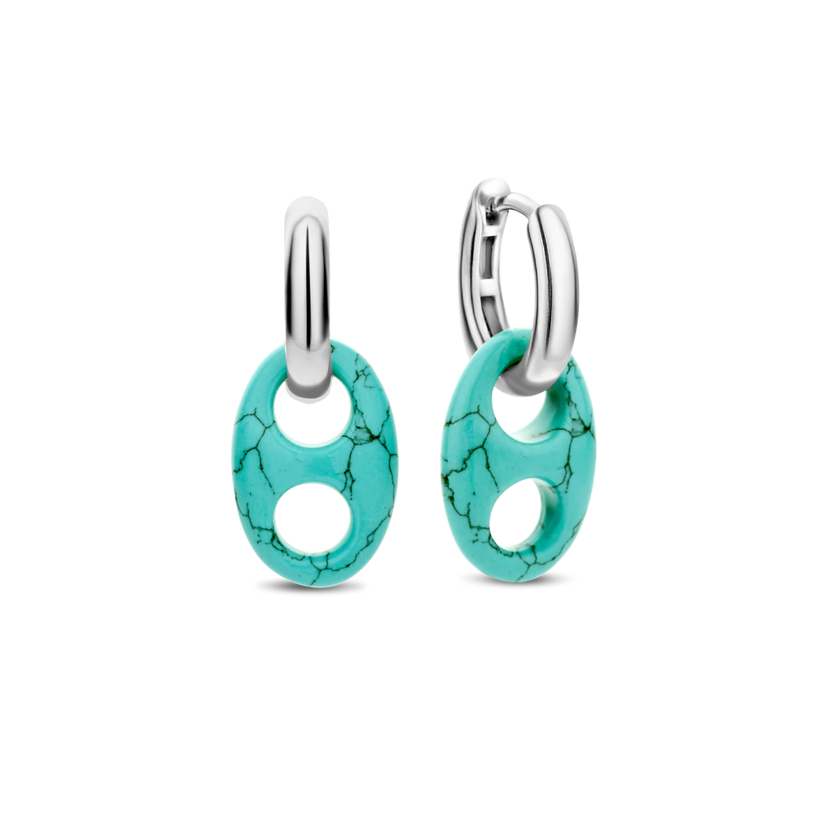 Turquoise Coffee Bean Tokens Earrings | Ti Sento Milano | Luby 