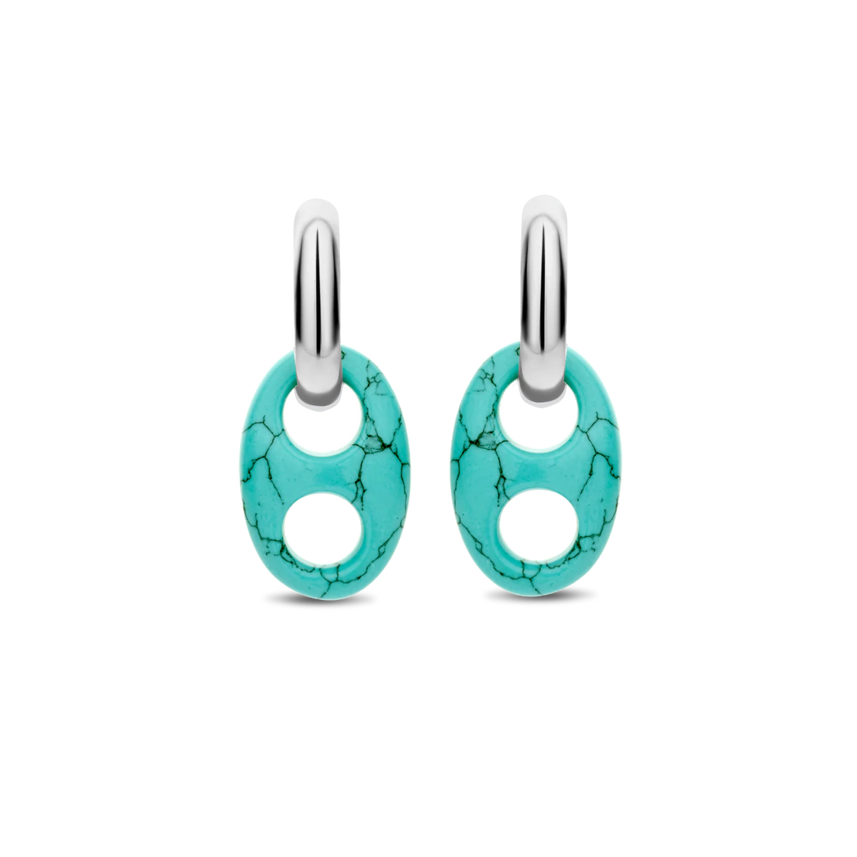 Turquoise Coffee Bean Tokens Earrings | Ti Sento Milano | Luby 