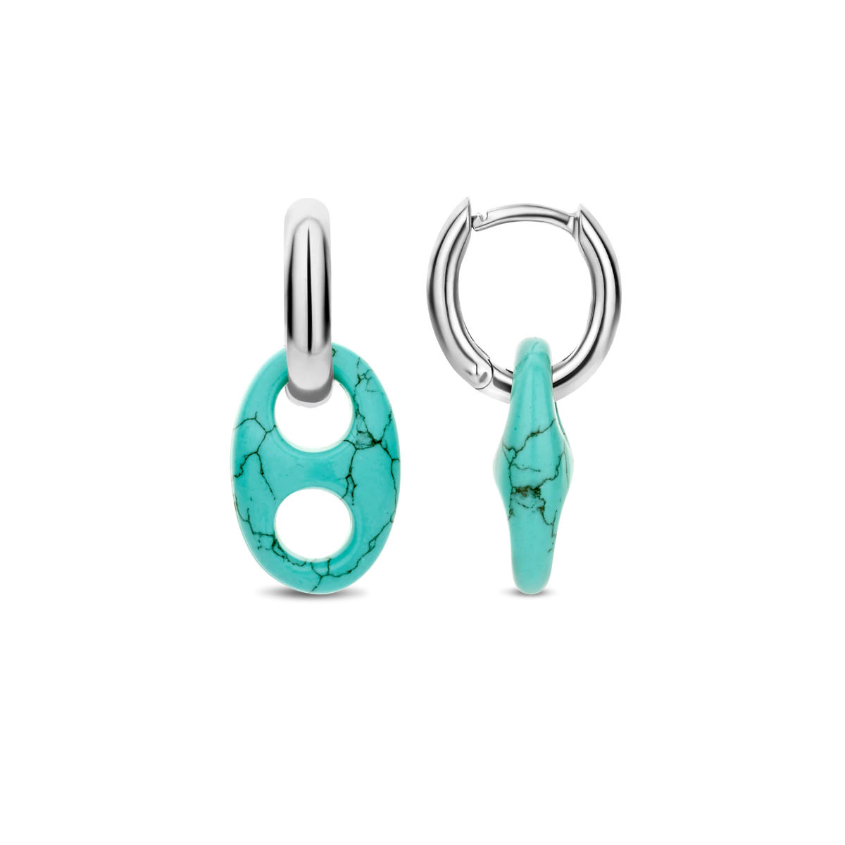 Turquoise Coffee Bean Tokens Earrings | Ti Sento Milano | Luby 
