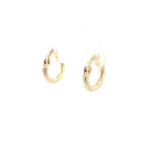 14K Gold Slim Small Hoops | Luby Gold Collection | Luby 