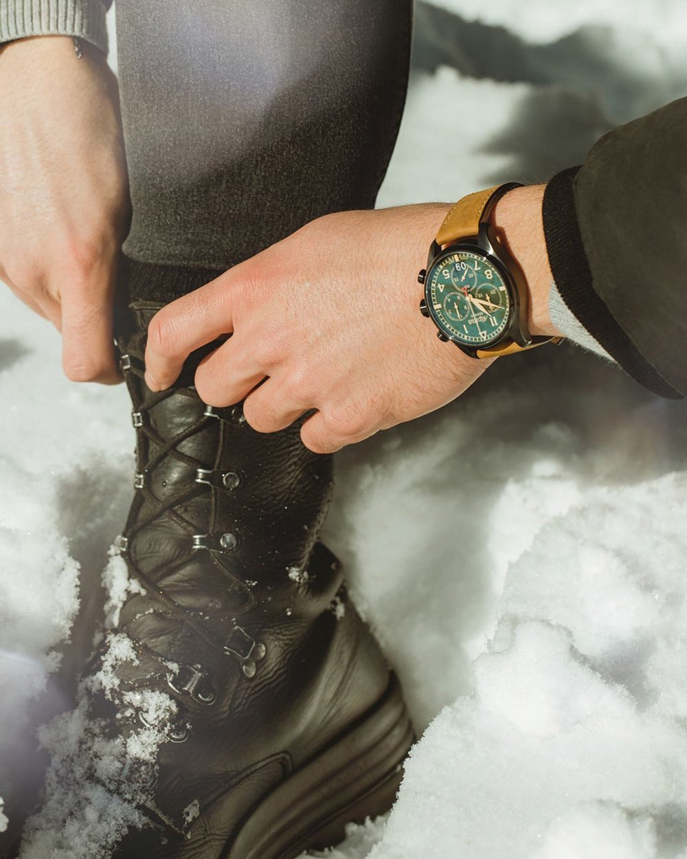 Startimer Pilot Chronograph Big Date (Green) | Alpina | Luby 