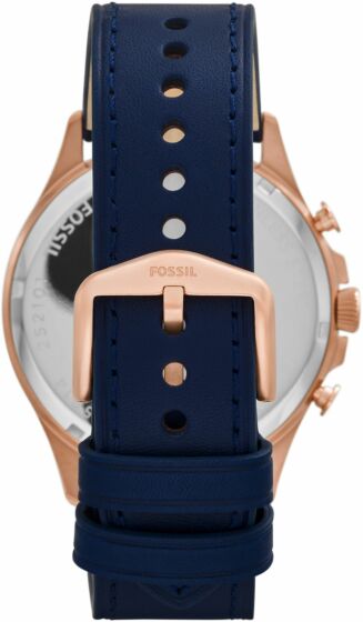 Forrester Chronograph Watch (Rose-Gold/Blue) | Fossil | Luby 