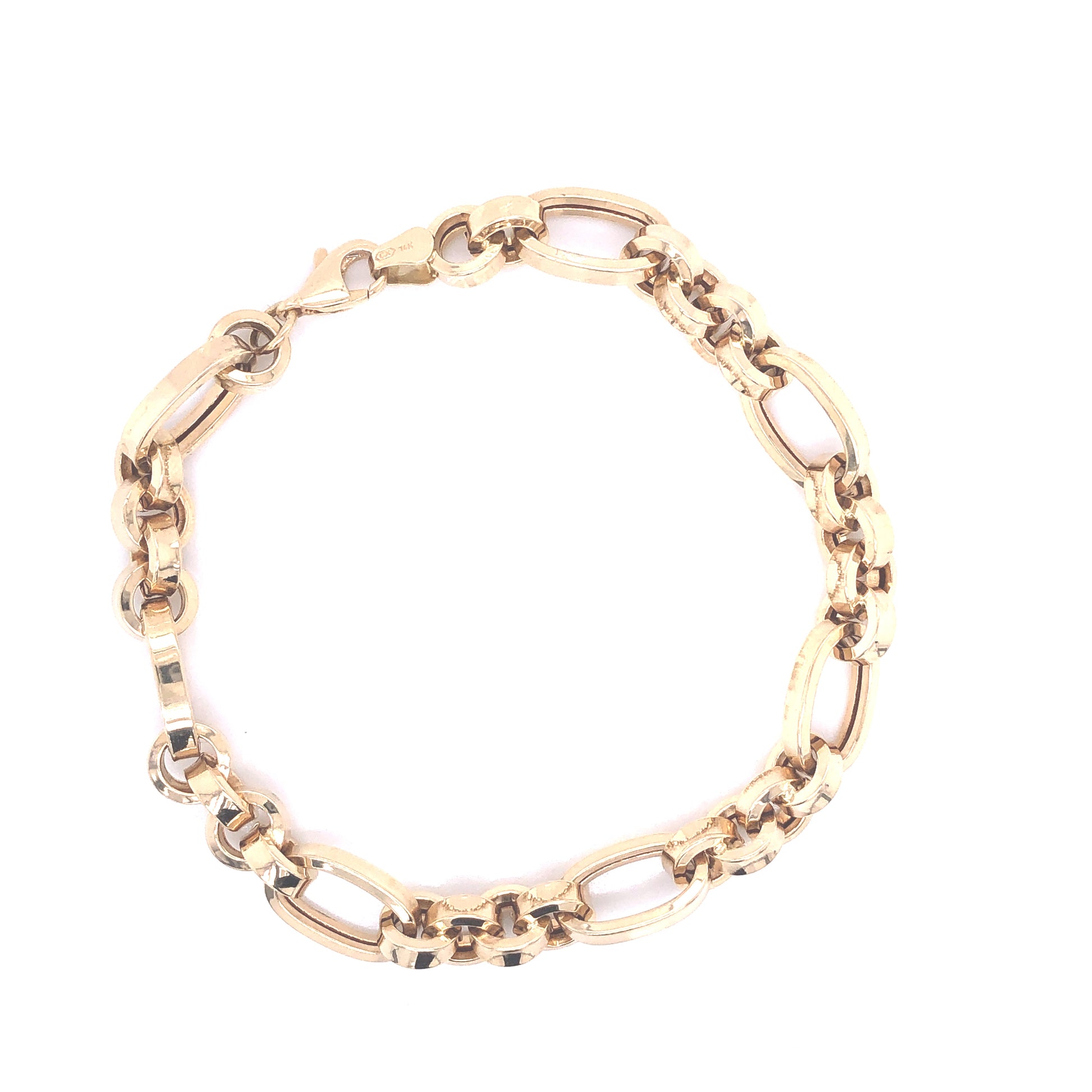 14K Double Link Gold Bracelet | Luby Gold Collection | Luby 