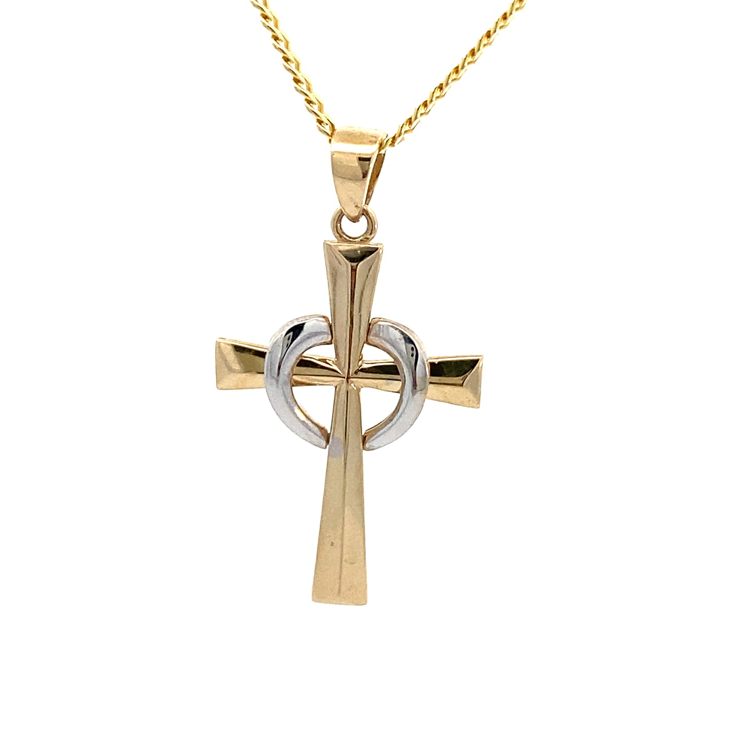 14K 2T Gold Cross Heart | Luby Gold Collection | Luby 