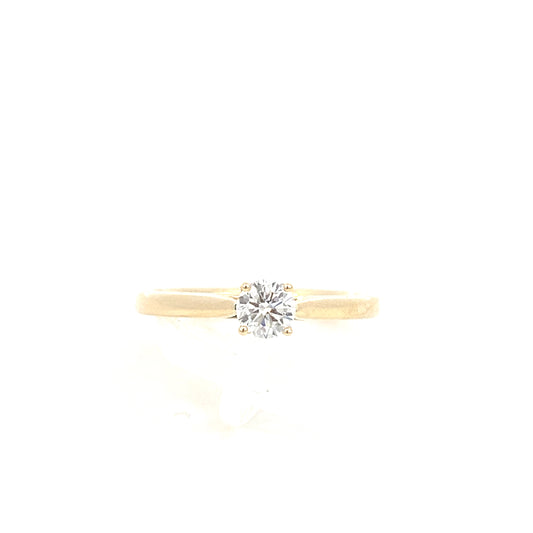 14K Lab Grown Diamond Solitaire Engagement Ring | Smiling Rocks | Luby 