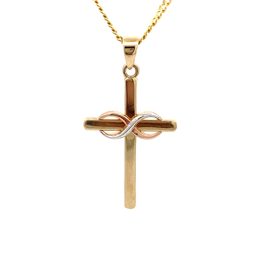 14K 3C Gold Cross Pendant with Infinity | Luby Gold Collection | Luby 