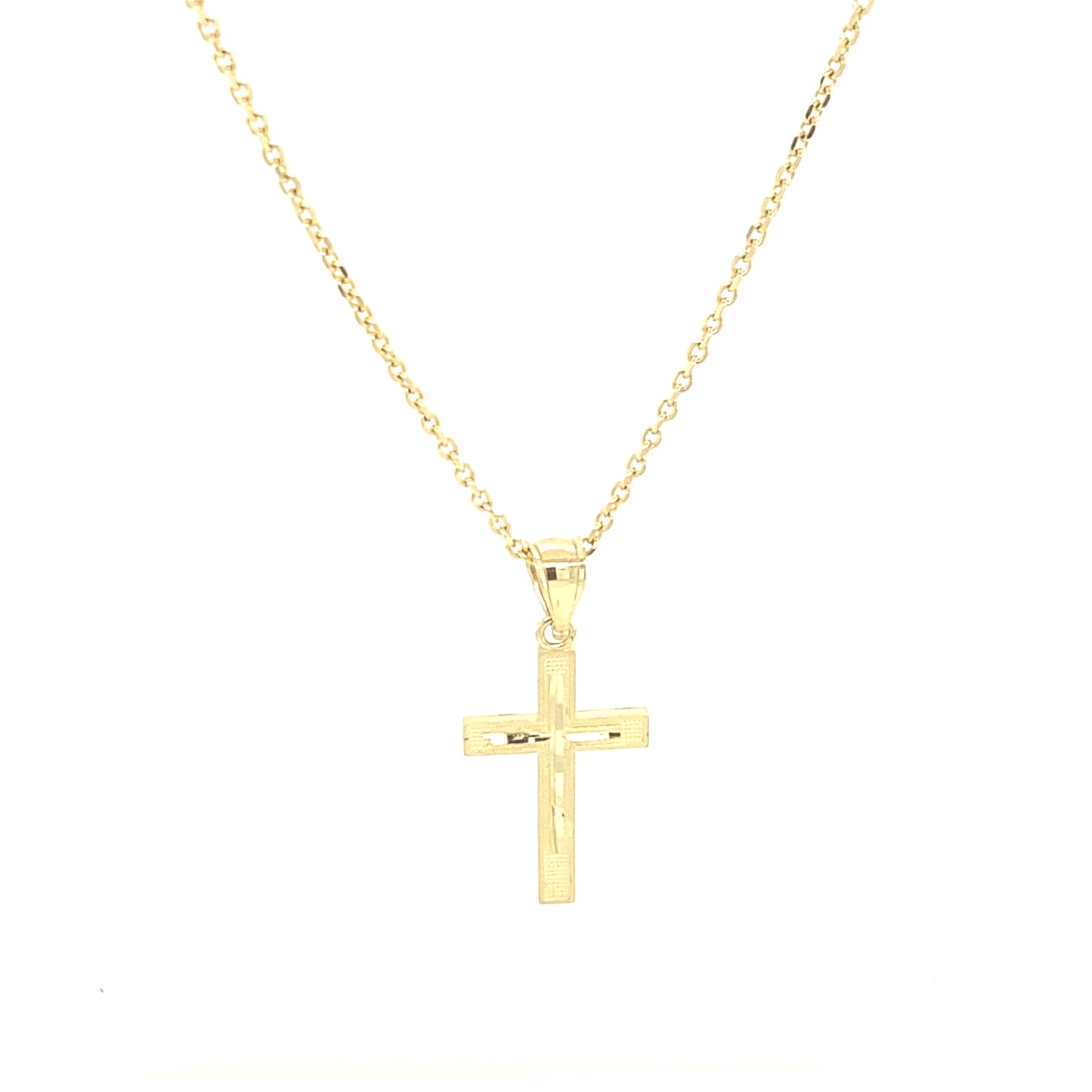 Small Cross Pendant with Desing | Luby Gold Collection | Luby 