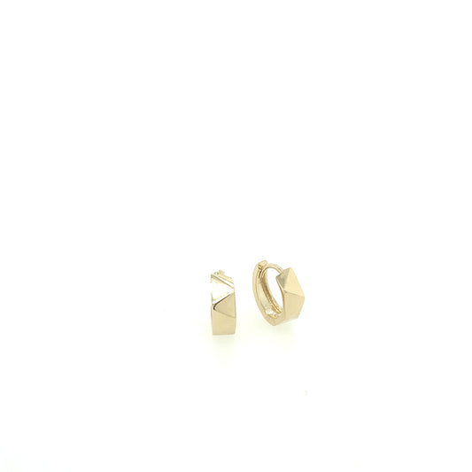 14K Small Hoops Faceted | Luby Gold Collection | Luby 