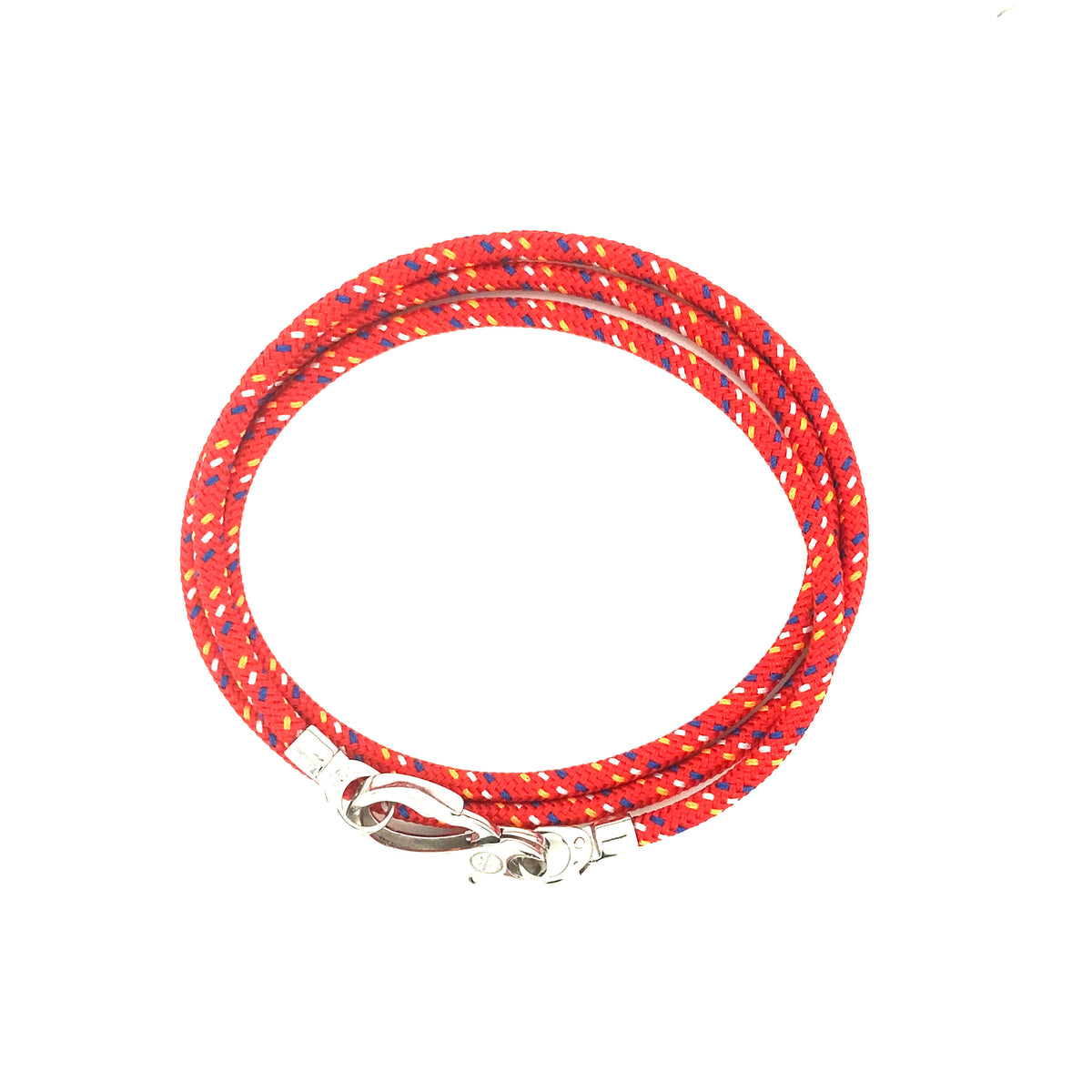 Triple Cord Polyester Red Multi Color With Silver Hook | BORSARI | Luby 