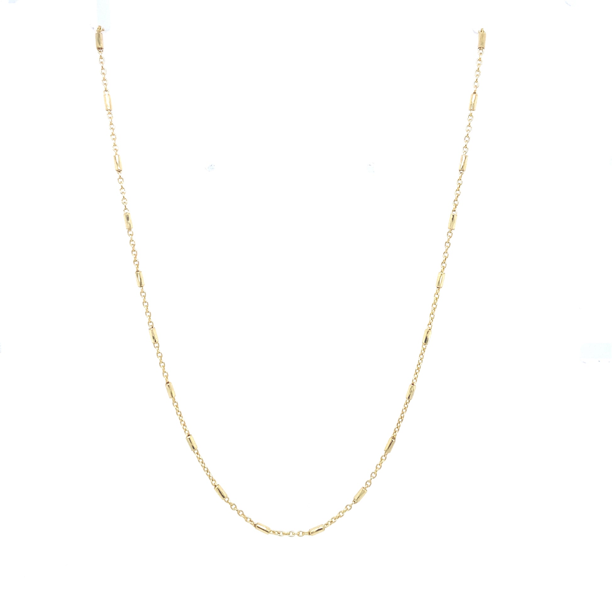 14K Gold Rolo with Small Barrel Chain | Luby Gold Collection | Luby 