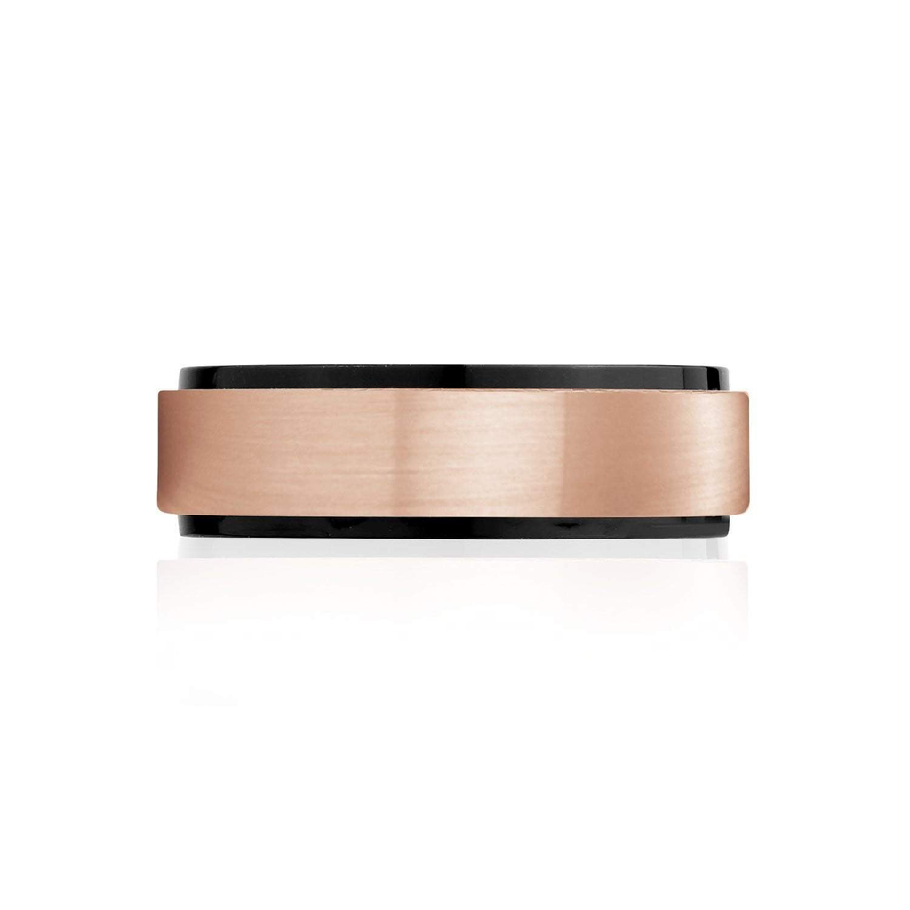 Stainless-Steel Single Striped Wedding Band Ring | ARZ Steel | Luby 