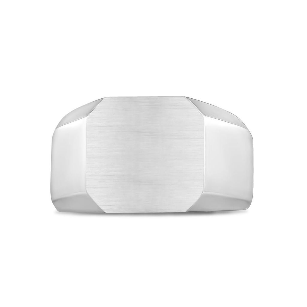 Stainless-Steel Matte Signet Ring | ARZ Steel | Luby 
