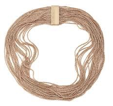 Collar DNA Spring Wide de oro vermeil rosa de 18k