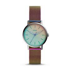 Neely Iridescent Watch (Silver/Multi-Color) | Fossil | Luby 
