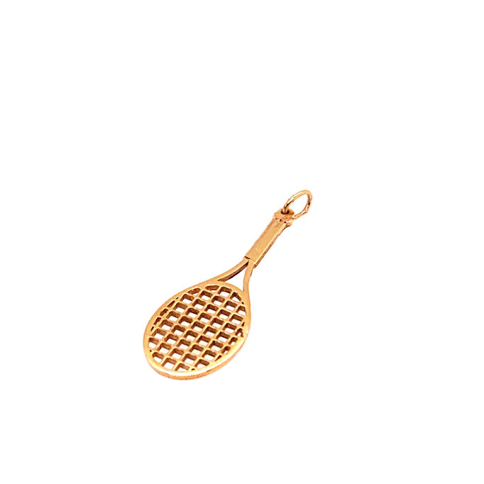 14K Gold Custom Tennis Racket Pendant | Luby Gold Collection | Luby 