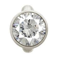 Round White Dome Charm (Silver/White) | Endless Jewelry | Luby 