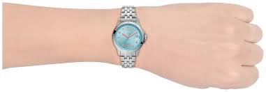 Three Hand Date Women's Watch (Silver/Blue) | Fossil | Luby 