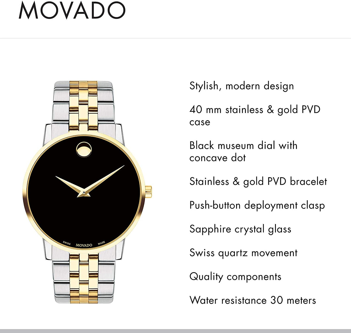 Museum Classic Two-Tone | Movado | Luby 