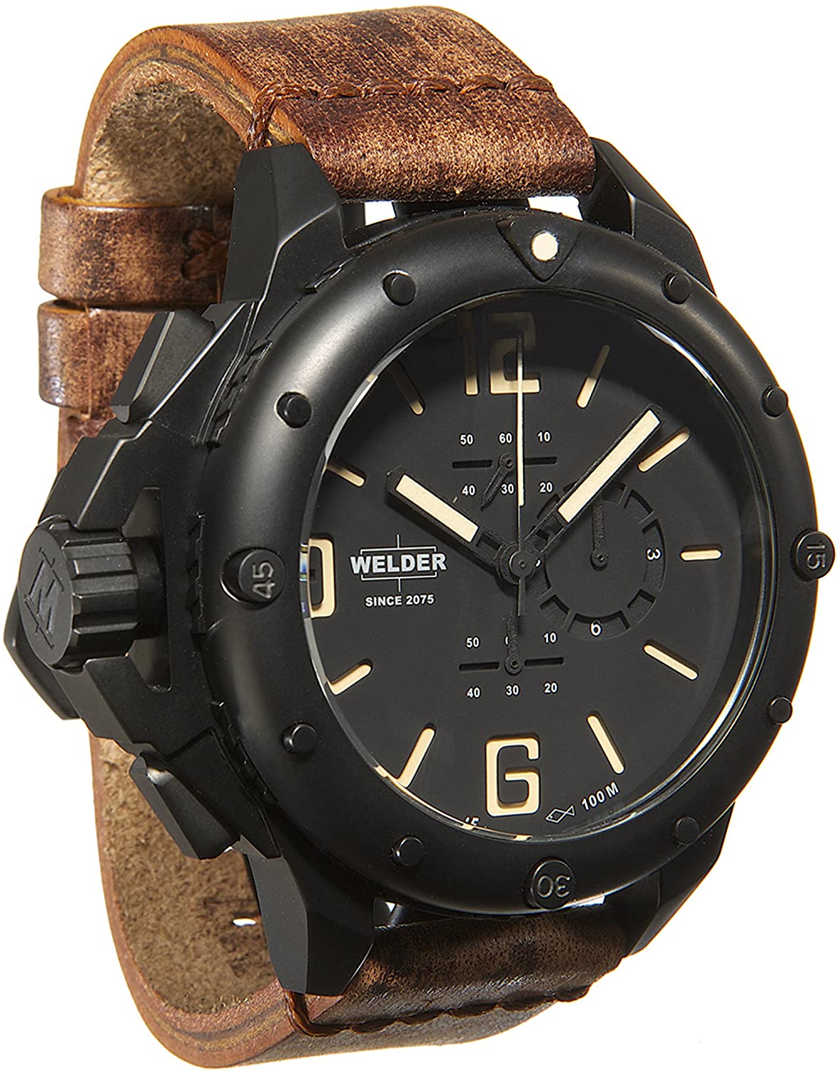 Welder Series K-45 Watch (Black/Brown) | Welder | Luby 