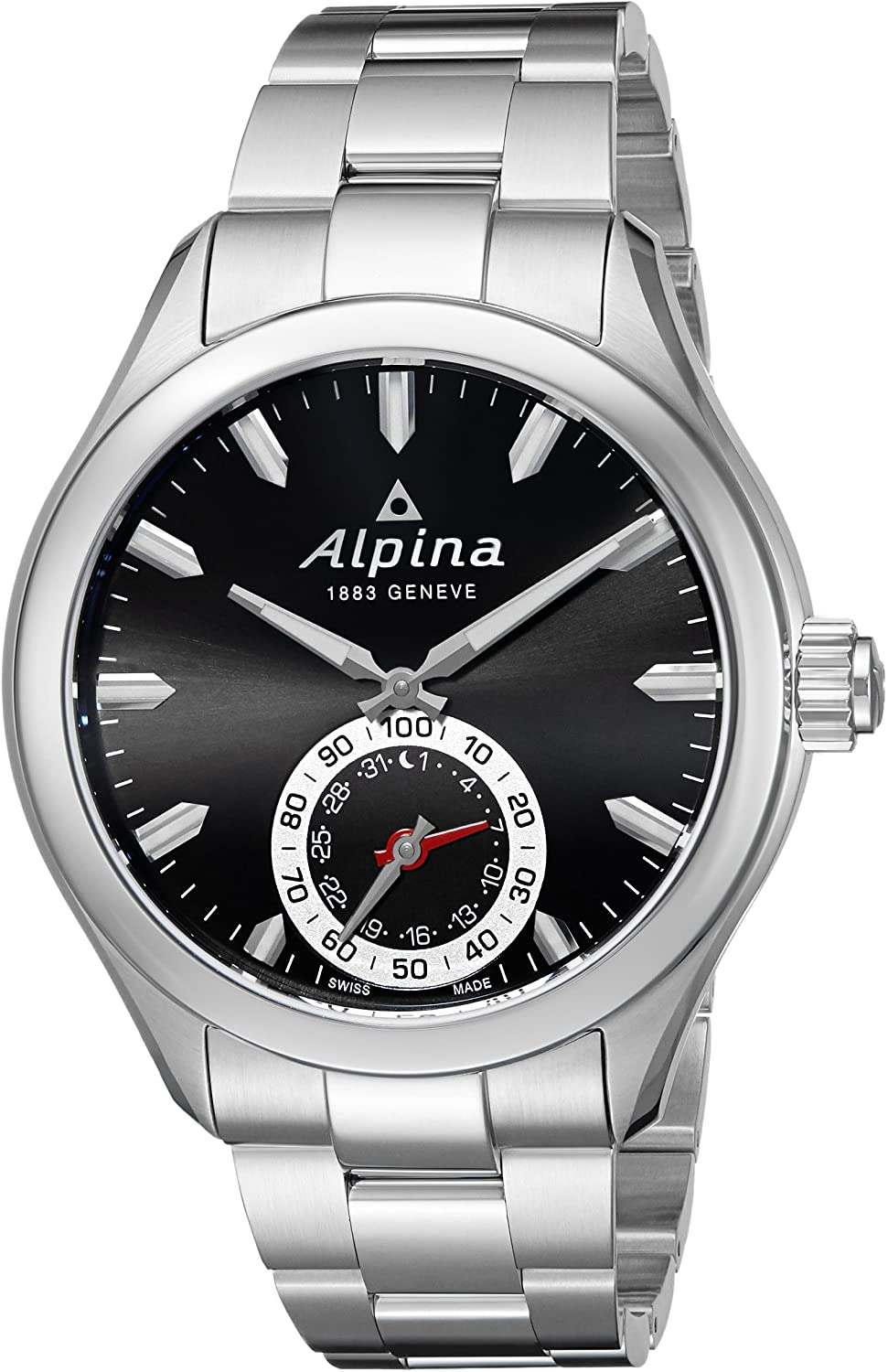 Horological Smartwatch (Silver-Black) | Alpina | Luby 