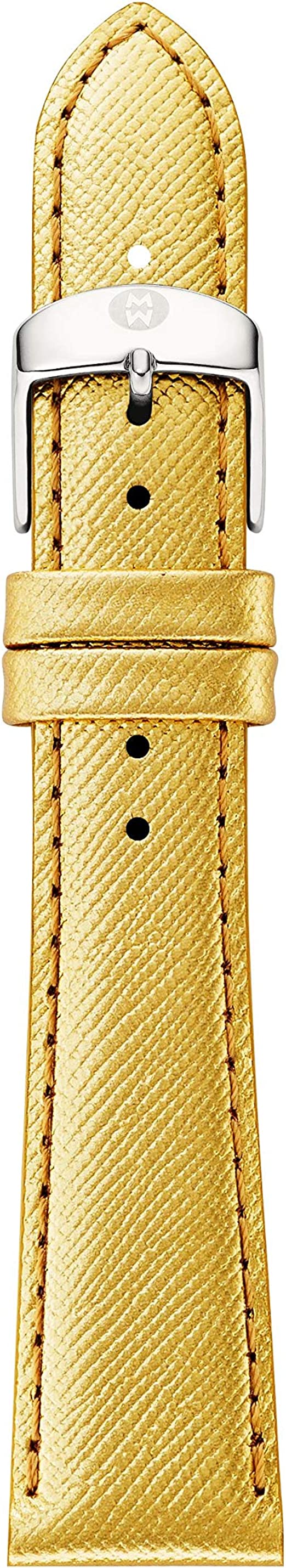 Metallic Gold Leather Watch Strap | Michele | Luby 