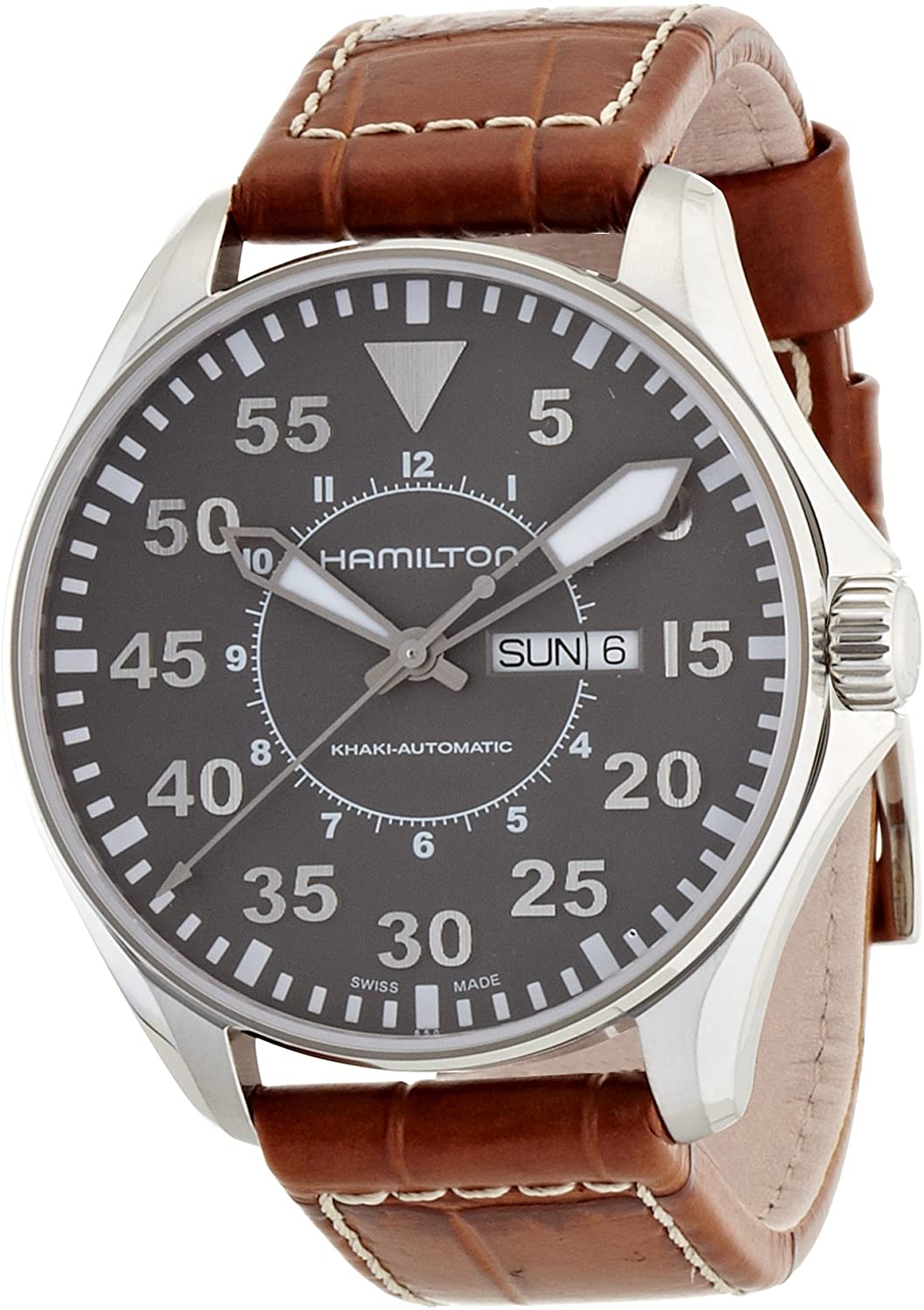 Khaki Automatic Pilot (Grey/Brown) | Hamilton | Luby 