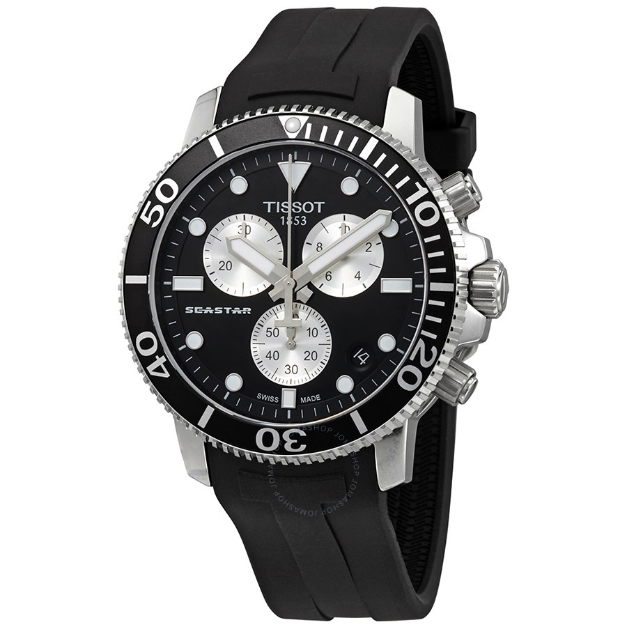 Seastar 1000 Chronograph (Silver-Black) | Tissot | Luby 