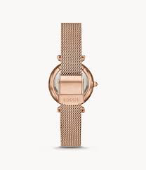 Carlie Mini Watch and Bracelet Set (Rose-Gold) | Fossil | Luby 
