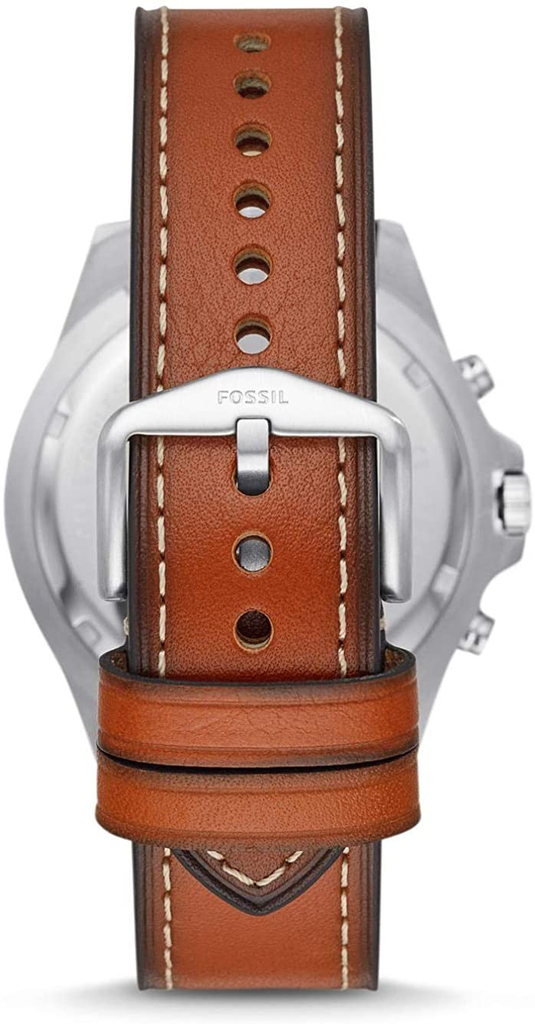 Garrett Chronograph Luggage Leather Watch | Fossil | Luby 
