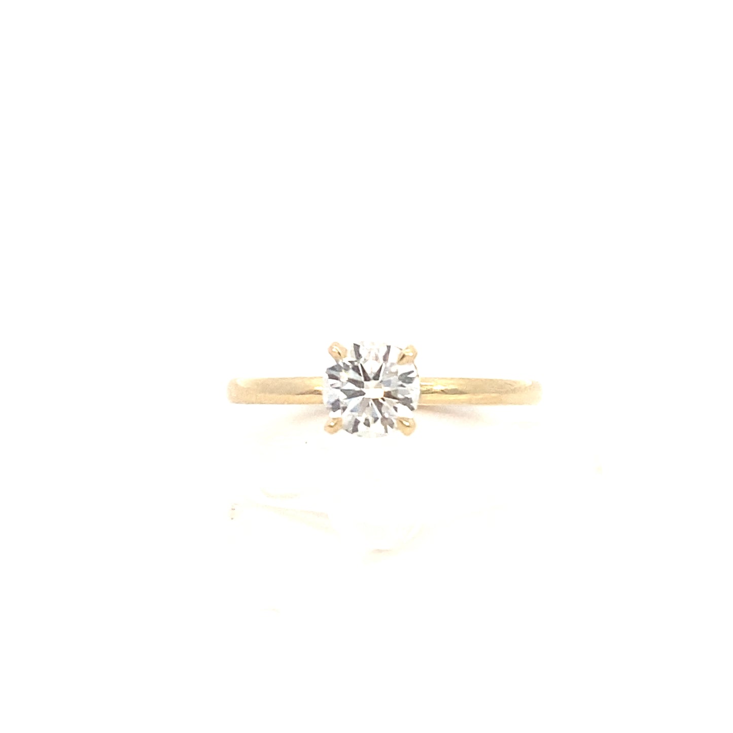 14K Lab Grown Diamond Solitaire Engagement Ring | Smiling Rocks | Luby 