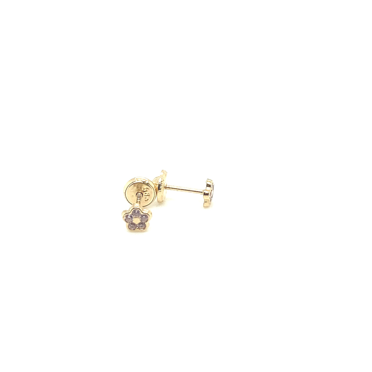 GOLD MULTI CZ FLOWER EARRINGS | Luby Gold Collection | Luby 
