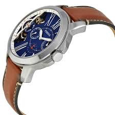 Grant Twist Luggage Watch (Silver/Brown) | Fossil | Luby 
